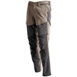 MASCOT® Bukser med knlommer Mrk Sand/Stengr 22379-311-5689