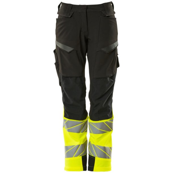 MASCOT&reg; Bukser med knlommer Sort/Hi-Vis Gul 19178-511-0917