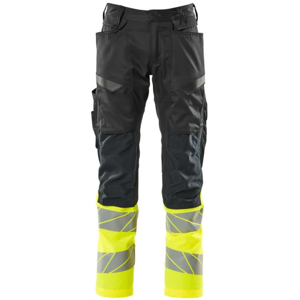 MASCOT� Bukser med kn�lommer Sort/Hi-Vis Gul 19679-236-0917