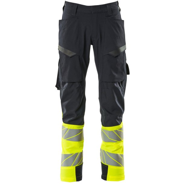 MASCOT Bukser med lrlommer Mrk Marine/Hi-Vis Gul 19379-510-01017