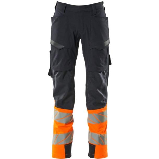 MASCOT Bukser med lrlommer Mrk Marine/Hi-Vis Orange 19379-510-01014