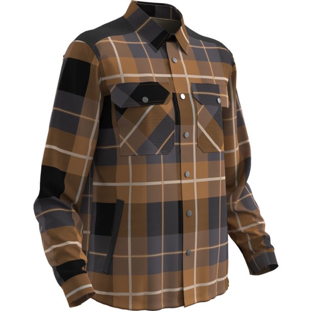 MASCOT Flannel skjorte med fiberpelsfr Nddebrun Ternet 23104-446-598