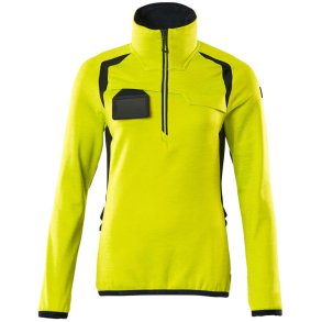MASCOT® Fleecetrje med kort lynls Hi-Vis Gul/Mrk Marine 19353-316-17010