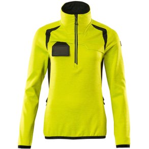 MASCOT® Fleecetrje med kort lynls Hi-Vis Gul/Sort 19353-316-1709