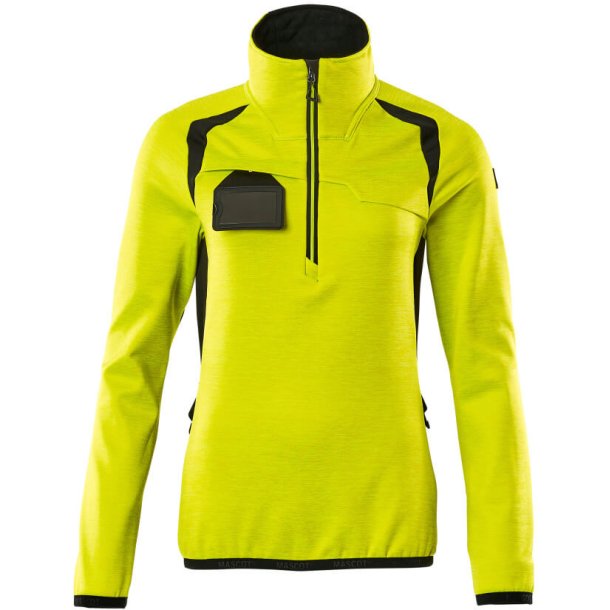 MASCOT&reg; Fleecetrje med kort lynls Hi-Vis Gul/Sort 19353-316-1709