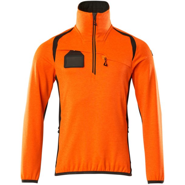 MASCOT&reg; Fleecetrje med kort lynls Hi-Vis Orange/Mrk Antracit 19303-316-1418