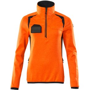 MASCOT® Fleecetrje med kort lynls Hi-Vis Orange/Mrk Marine 19353-316-14010