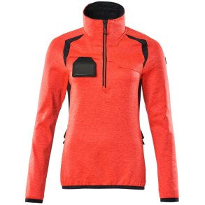 MASCOT® Fleecetrje med kort lynls Hi-Vis Rd/Mrk Marine 19353-316-22210