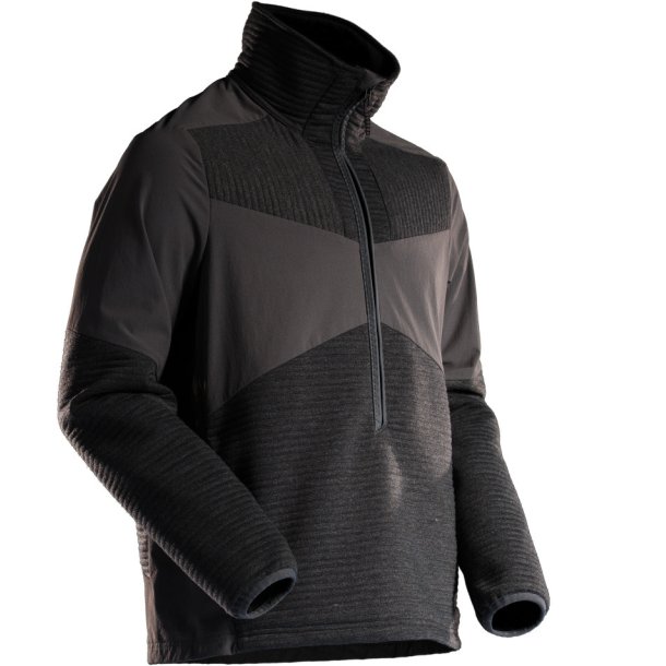 MASCOT&reg; Fleecetrje med kort lynls og f&oacute;r Sort 22005-681-09