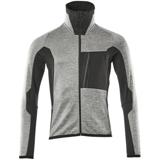 MASCOT&reg; Fleecetrje med lynls Gr-Meleret/Sort 17103-316-0809