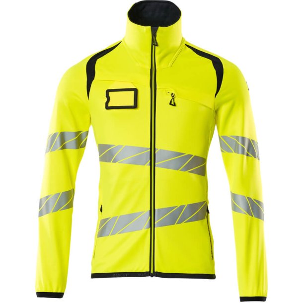 MASCOT Fleecetrje med lynls Hi-Vis Gul/Mrk Marine 19103-315-17010