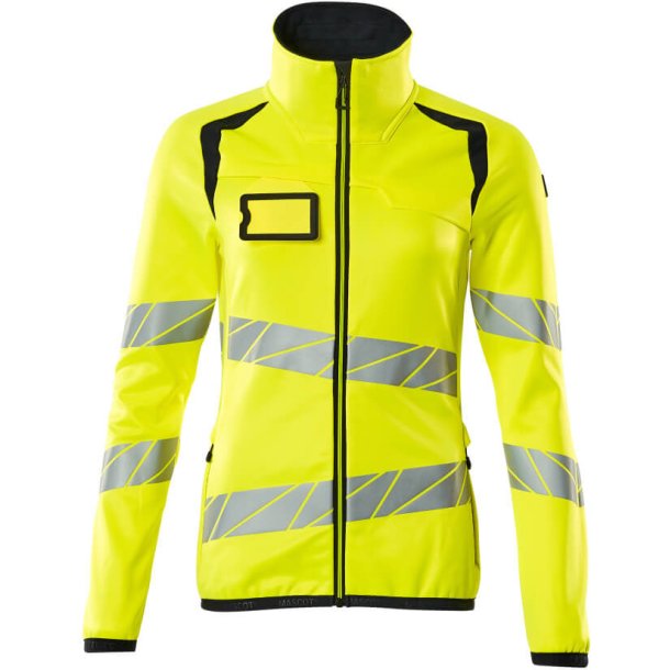 MASCOT Fleecetrje med lynls Hi-Vis Gul/Mrk Marine 19153-315-17010