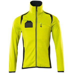 MASCOT® Fleecetrje med lynls Hi-Vis Gul/Mrk Marine 19403-316-17010