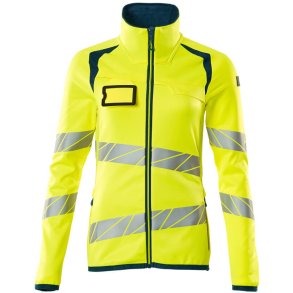 MASCOT® Fleecetrje med lynls Hi-Vis Gul/Mrk Petroleum 19153-315-1744