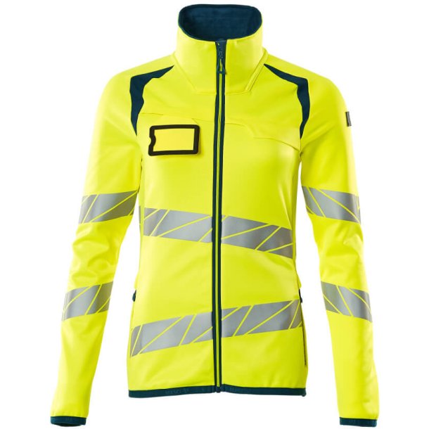 MASCOT Fleecetrje med lynls Hi-Vis Gul/Mrk Petroleum 19153-315-1744