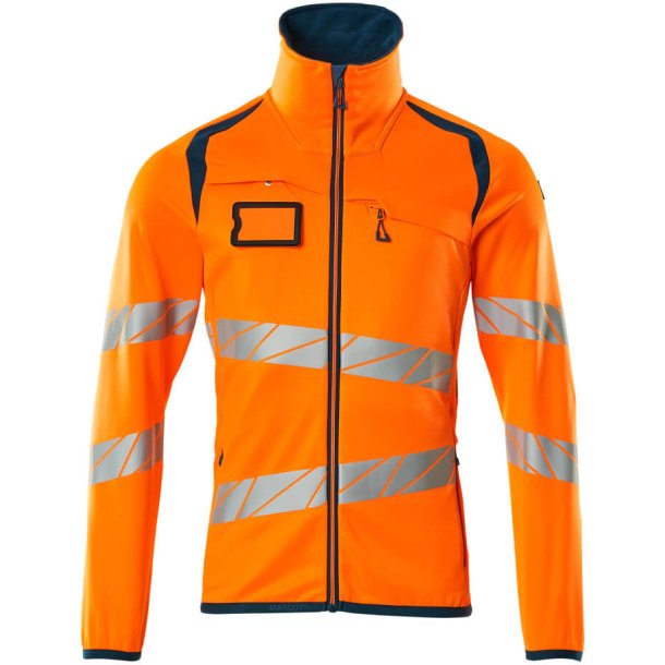 MASCOT Fleecetrje med lynls Hi-Vis Orange/Mrk Petroleum 19103-315-1444