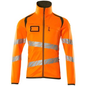 MASCOT® Fleecetrje med lynls Hi-Vis Orange/Mosgrn 19103-315-1433