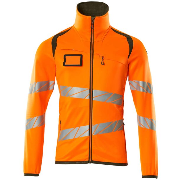 MASCOT Fleecetrje med lynls Hi-Vis Orange/Mosgrn 19103-315-1433