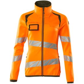 MASCOT® Fleecetrje med lynls Hi-Vis Orange/Mosgrn 19153-315-1433