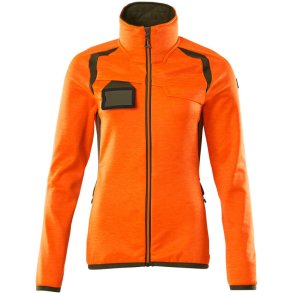 MASCOT® Fleecetrje med lynls Hi-Vis Orange/Mosgrn 19453-316-1433