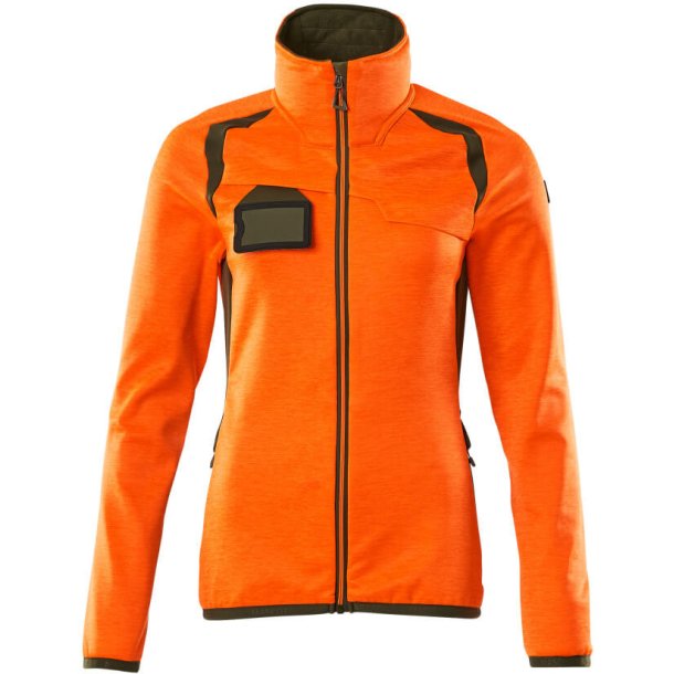 MASCOT Fleecetrje med lynls Hi-Vis Orange/Mosgrn 19453-316-1433