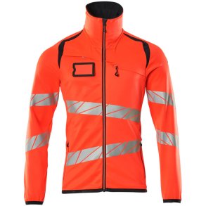 MASCOT® Fleecetrje med lynls Hi-Vis Rd/Mrk Marine 19103-315-22210