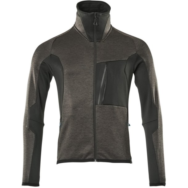 MASCOT&reg; Fleecetrje med lynls Mrk Antracit/Sort 17103-316-1809