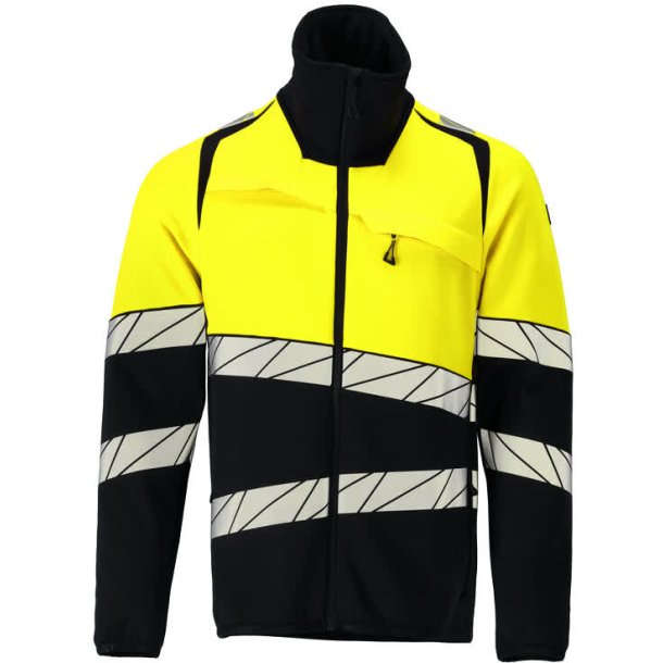 MASCOT� Fleecetr�je med lynl�s M�rk Marine/Hi-Vis Gul 25003-315-01017