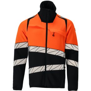 MASCOT� Fleecetr�je med lynl�s M�rk Marine/Hi-Vis Orange 25003-315-01014