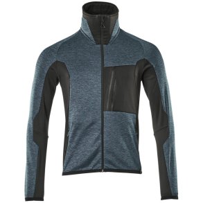 MASCOT® Fleecetrje med lynls Mrk Petroleum/Sort 17103-316-4409