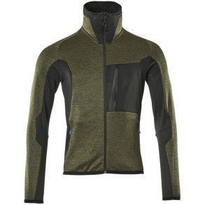 MASCOT® Fleecetrje med lynls Mosgrn/Sort 17103-316-3309