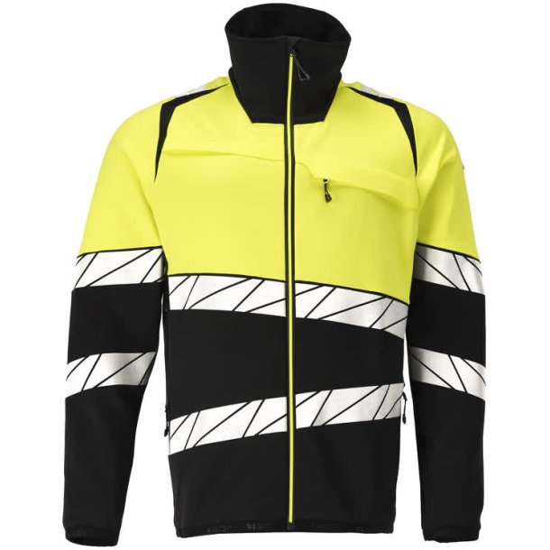 MASCOT� Fleecetr�je med lynl�s Sort/Hi-Vis Gul 25003-315-0917