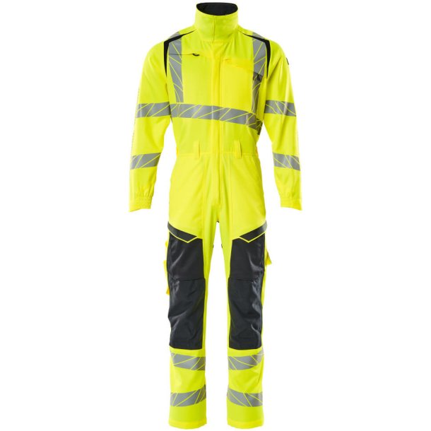 MASCOT Kedeldragt med knlommer Hi-Vis Gul/Mrk Marine 19519-236-17010