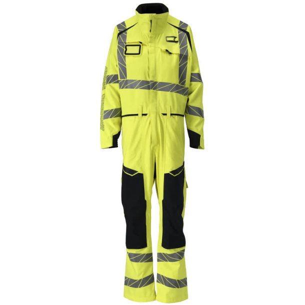 MASCOT&reg; Kedeldragt med knlommer Hi-Vis Gul/Mrk Marine 21319-281-17010