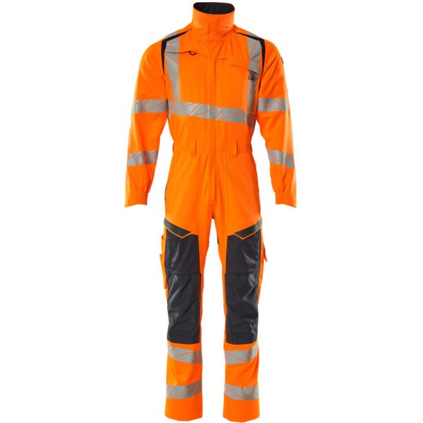 MASCOT Kedeldragt med knlommer Hi-Vis Orange/Mrk Marine 19519-236-14010