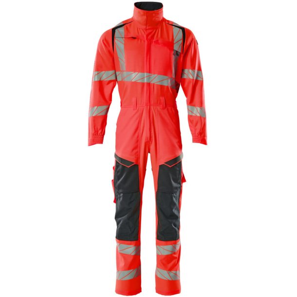 MASCOT Kedeldragt med knlommer Hi-Vis Rd/Mrk Marine 19519-236-22210