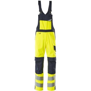 MASCOT® Overall med knlommer Hi-Vis Gul/Mrk Marine 13869-216-17010