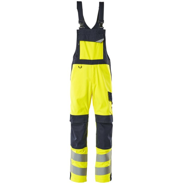 MASCOT Overall med knlommer Hi-Vis Gul/Mrk Marine 13869-216-17010