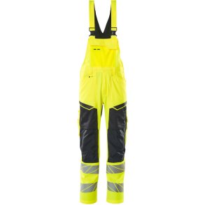 MASCOT® Overall med knlommer Hi-Vis Gul/Mrk Marine 19569-236-17010