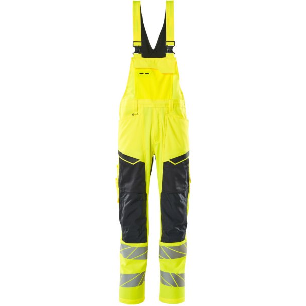 MASCOT Overall med knlommer Hi-Vis Gul/Mrk Marine 19569-236-17010