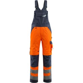 MASCOT® Overall med knlommer Hi-Vis Orange/Mrk Marine 15569-860-14010