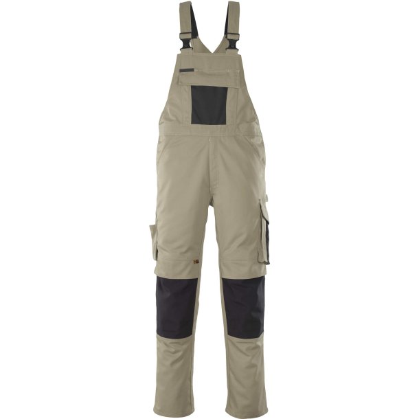 MASCOT&reg; Overall med knlommer Lys Kaki/Sort 12069-203-5509