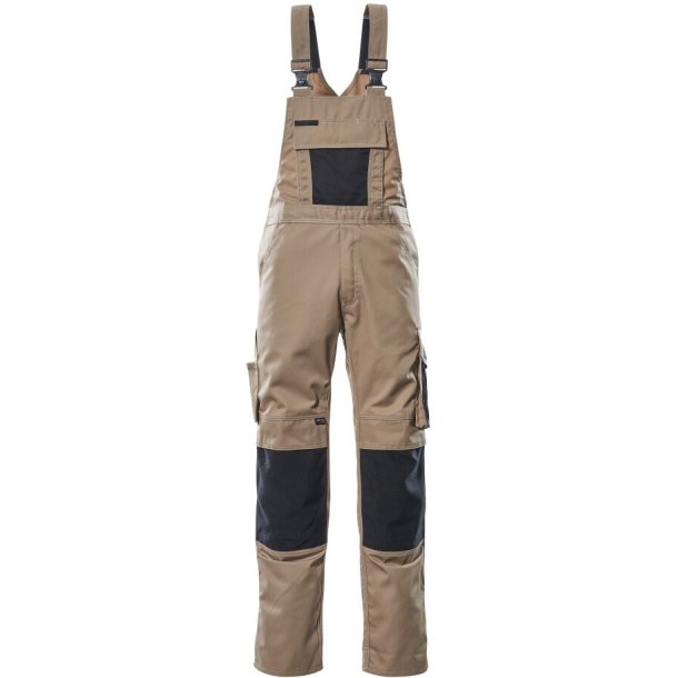 MASCOT&reg; Overall med knlommer Lys Kaki/Sort 12169-442-5509