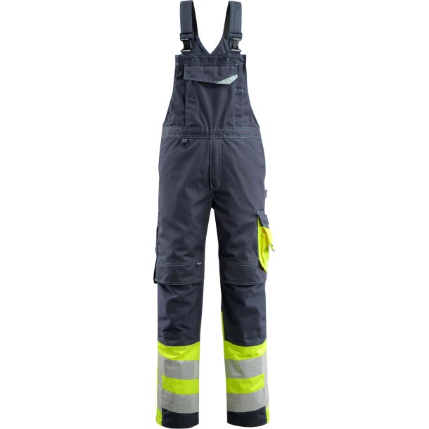 MASCOT&reg; Overall med knlommer Mrk Marine/Hi-Vis Gul 15669-860-01017
