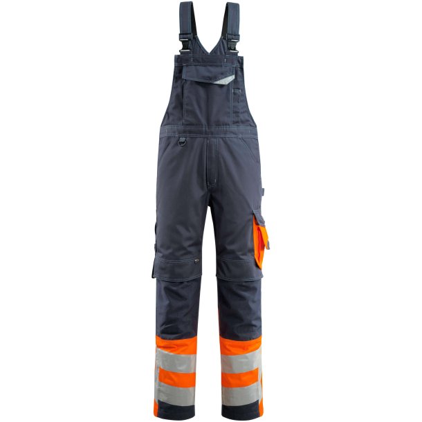 MASCOT&reg; Overall med knlommer Mrk Marine/Hi-Vis Orange 15669-860-01014