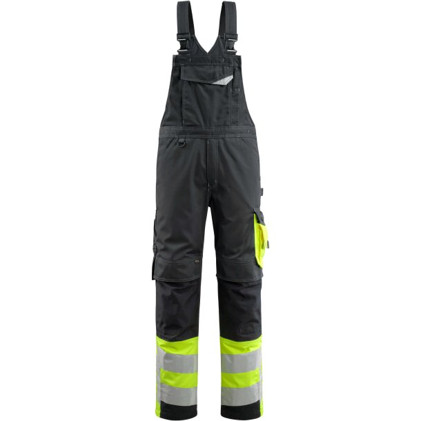 MASCOT&reg; Overall med knlommer Sort/Hi-Vis Gul 15669-860-0917