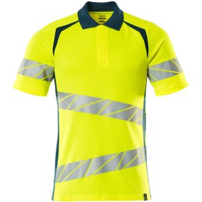 MASCOT® Poloshirt Hi-Vis Gul/Mrk Petroleum 19083-771-1744