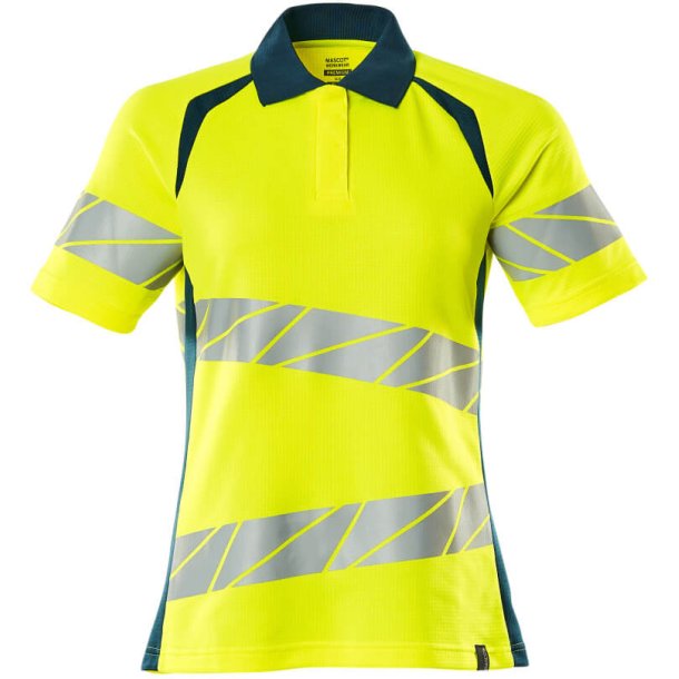 MASCOT Poloshirt Hi-Vis Gul/Mrk Petroleum 19093-771-1744