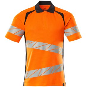 MASCOT® Poloshirt Hi-Vis Orange/Mrk Marine 19083-771-14010