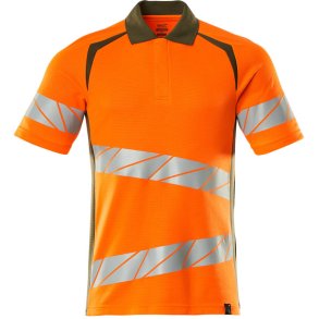 MASCOT® Poloshirt Hi-Vis Orange/Mosgrn 19083-771-1433
